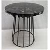 Image 1 : Kenzo Petrified Wood Side Table 20" dia, 22"H