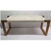 Image 1 : BLOOMINGVILLE Teak Wood & Woven Cotton Rope Bench 46"x16"x19"H