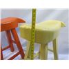 Image 16 : Qty 3 Fish Bar Stools Yellow & Orange 27"x11"x31"H