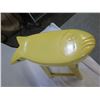 Image 3 : Qty 3 Fish Bar Stools Yellow & Orange 27"x11"x31"H