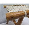 Image 3 : Teak Macrame Stool 18"x15"x18"H