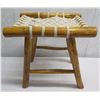 Image 1 : Teak Macrame Stool 18"x15"x18"H