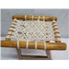 Image 2 : Teak Macrame Stool 18"x15"x18"H