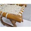 Image 4 : Teak Macrame Stool 18"x15"x18"H