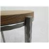 Image 3 : Kelby Road Round Micah Wooden Drink Table w/ Metal Frame (heavy) 12"dia, 24"H