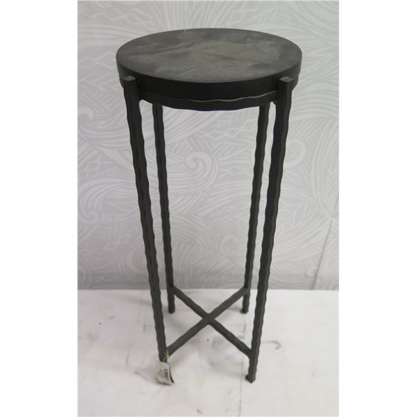 Kelby Road Round Micah Wooden Drink Table w/ Metal Frame (heavy) 9"dia, 24"H