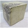Image 1 : Rectangular Concrete Side Table w/ Leaf Print (hollow) 16"x22"x20"H