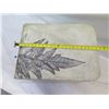 Image 7 : Rectangular Concrete Side Table w/ Leaf Print (hollow) 16"x22"x20"H