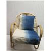 Image 12 : Silvana Rattan Chair Indigo w/ Back & Seat Cushions 26"x18"x32"H