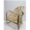 Image 2 : Silvana Rattan Chair Indigo w/ Back & Seat Cushions 26"x18"x32"H