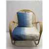 Image 2 : Silvana Rattan Chair Indigo w/ Back & Seat Cushions 26"x18"x32"H