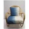 Image 2 : Silvana Rattan Chair Indigo w/ Back & Seat Cushions 26"x18"x32"H