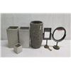 Image 1 : Bathroom Accessories: Containers, Mirrors, etc Misc Sizes