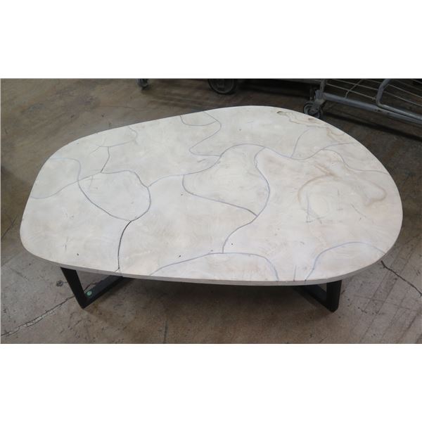 MEZO Coffee Table w/ Cracked Décor Top 48 x34  16.5 