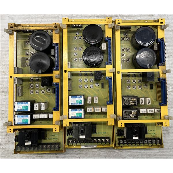 Lot of (3) Fanuc #A06B-6058-H005 Servo Amplifiers