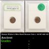 Image 1 : Roman Widow's Mite Sized Bronze Coin c. 50 BC-400 AD Graded BY INB
