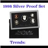 Image 1 : 1998 United States Premier Silver Proof Set in Display case. 5 Coins Inside!