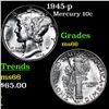 Image 1 : 1945-p Mercury Dime 10c Grades GEM+ Unc