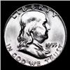 Image 2 : 1955-p Franklin Half Dollar 50c Grades Select+ Unc