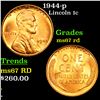 Image 1 : 1944-p Lincoln Cent 1c Grades GEM++ Unc RD