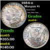 Image 1 : 1884-o Morgan Dollar $1 Grades Choice+ Unc