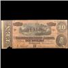 Image 2 : 1864 $10 Confederate Note, T68 Grades vf+