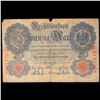 Image 2 : 1910 Imperial Gremany 20 Mark Note P# 40B Grades f details