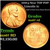 Image 1 : 1949-p Lincoln Cent Near TOP POP! 1c Graded GEM++ Unc RD BY USCG