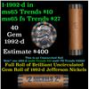 Image 1 : Shotgun Jefferson 5c roll, 1992-d 40 pcs Bank Wrapper