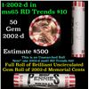 Image 1 : Shotgun Lincoln 1c roll, 2002-d 50 pcs Steel Strong Wrapper.