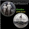 Image 1 : Proof 1995-d OlympicsTrack & Field Modern Commem Dollar $1 Grades GEM++ Proof Deep Cameo