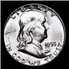 Image 2 : 1955-p Franklin Half Dollar 50c Grades Choice Unc