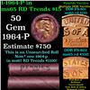 Image 1 : Shotgun Lincoln 1c roll, 1964-p 50 pcs Bank Wrapper.
