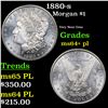 Image 1 : 1880-s Morgan Dollar $1 Grades Choice Unc+ PL