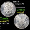 Image 1 : 1881-s Morgan Dollar $1 Grades GEM Unc PL