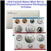 Image 1 : 1974 United States Mint Set in Original Government Packaging! 13 Coins Inside!