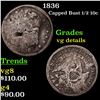 Image 1 : 1836 Capped Bust Half Dime 1/2 10c Grades vg details