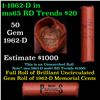 Image 1 : Lincoln 1c roll, 1962-d 50 pcs Bank Wrapper.