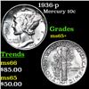 Image 1 : 1936-p Mercury Dime 10c Grades GEM+ Unc
