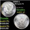 Image 1 : 1880-s Morgan Dollar $1 Grades Choice Unc+ PL