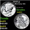 Image 1 : 1945-p Mercury Dime 10c Grades Choice+ Unc