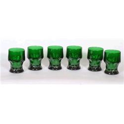 Set 6 Dark Green Glasses