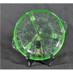 Green Divided Dish Depression