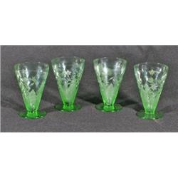 Green Depression Glasses