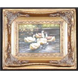 5x7 Duck Pond  oil on board