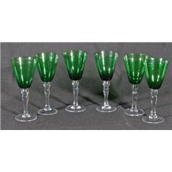 Set Green Stem Glasses