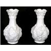 Image 1 : Milk Glass Vases Logan Berry Imperial Glass 10'