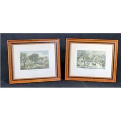 Currier & Ives Prints Framed