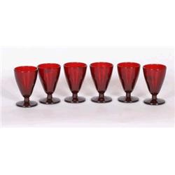Set 6 Ruby Glasses