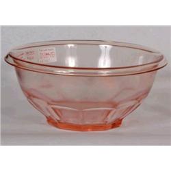 Pink Depression Mixing Bowl 9 1/2'